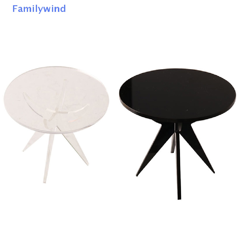 Bàn Uống Trà / Cà Phê Hình Tròn Trang Trí Nhà Búp Bê Tỉ Lệ 1: 12