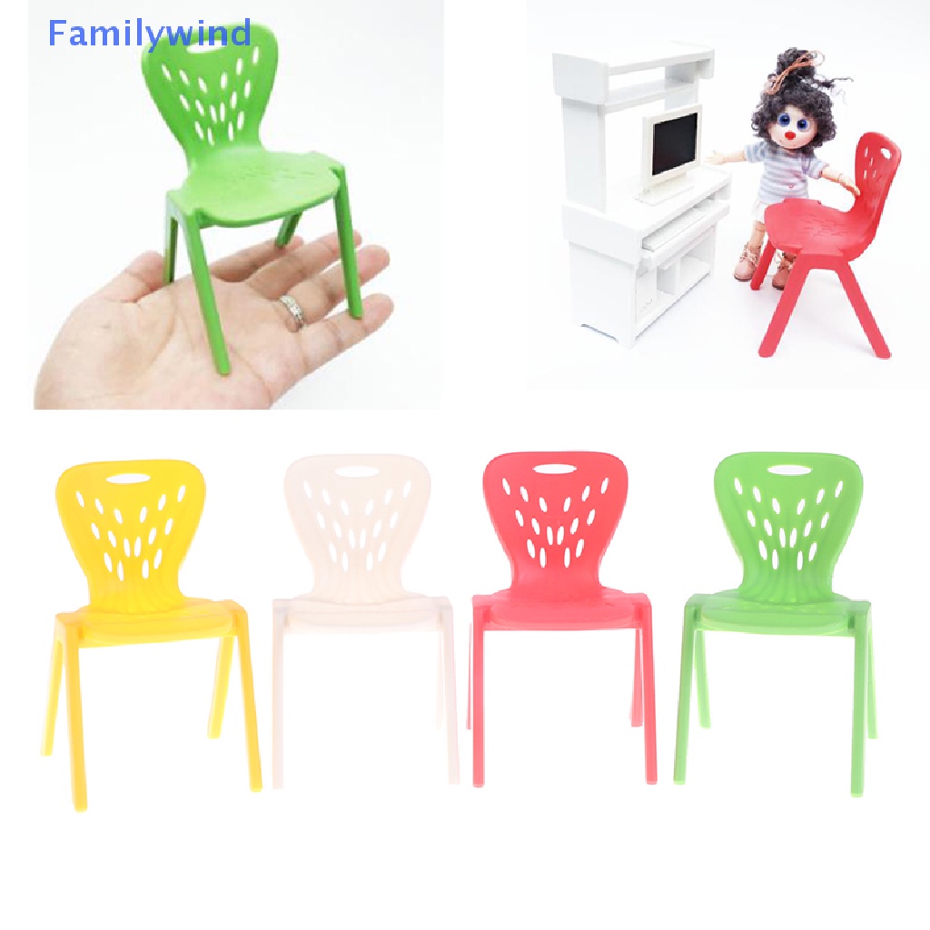 Set 2 Ghế Nhựa Tỉ Lệ 1: 12 Trang Trí Nhà Búp Bê
