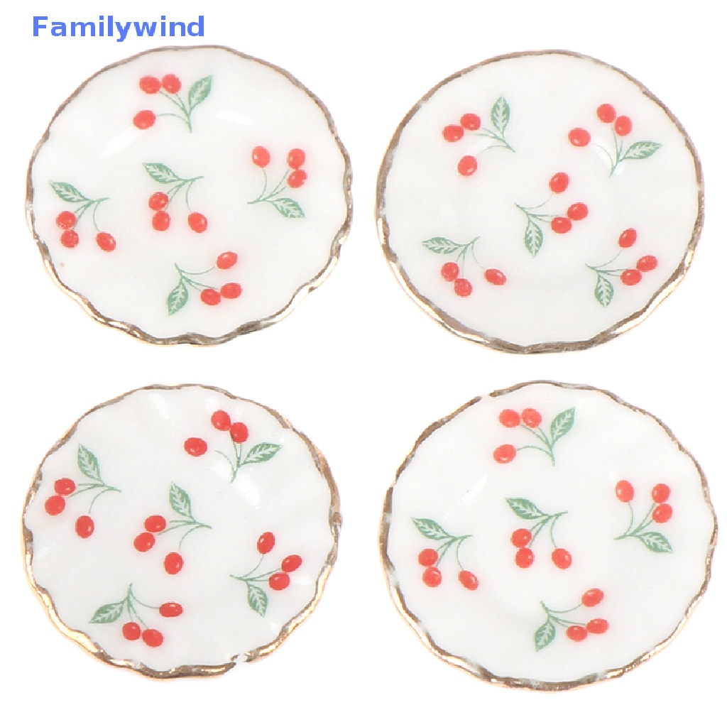 Set 4 Món Chén Đĩa 1: 12 Trang Trí Nhà Búp Bê