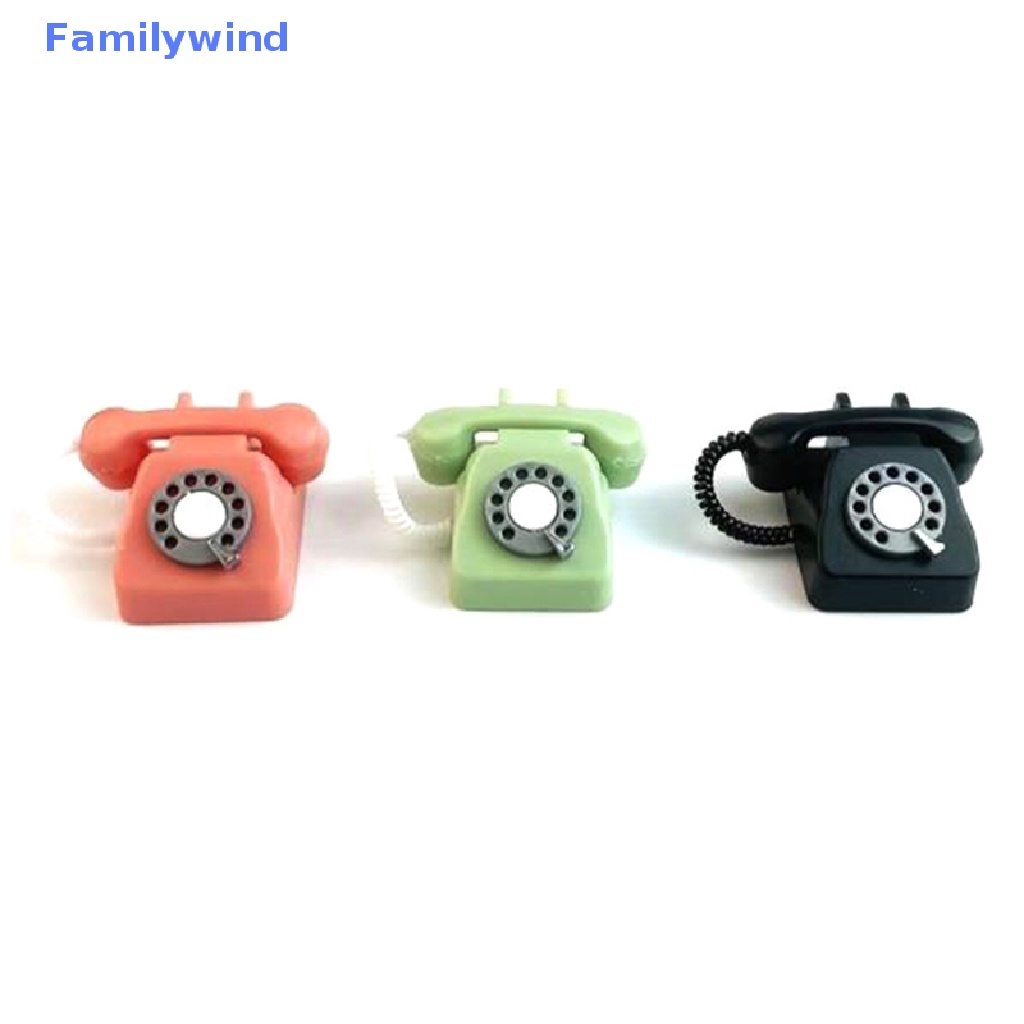 Điện Thoại Bàn Đồ Chơi Bằng Nhựa Tỉ Lệ 1 / 12 Trang Trí Nhà Búp Bê