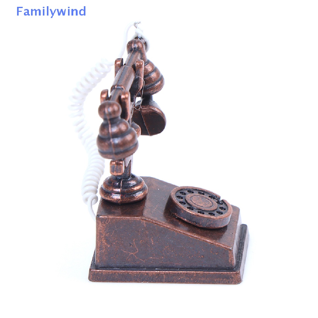 Điện Thoại Cổ Điển Mini Bằng Hợp Kim Tỉ Lệ 1 / 12 Trang Trí Nhà Búp Bê