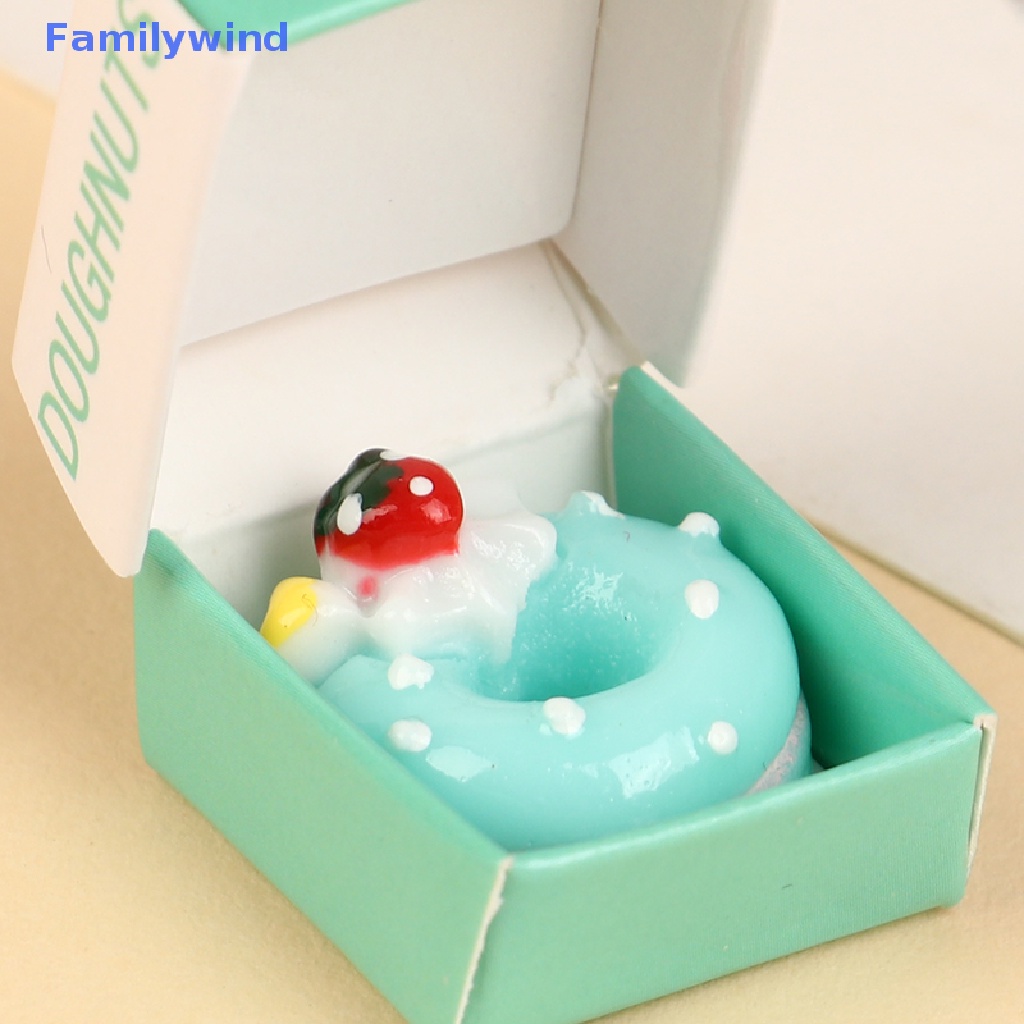 Familywind &gt; Hộp Bánh donut Đồ Chơi Trang Trí Nhà Búp Bê Siêu Thị Món Tráng Miệng