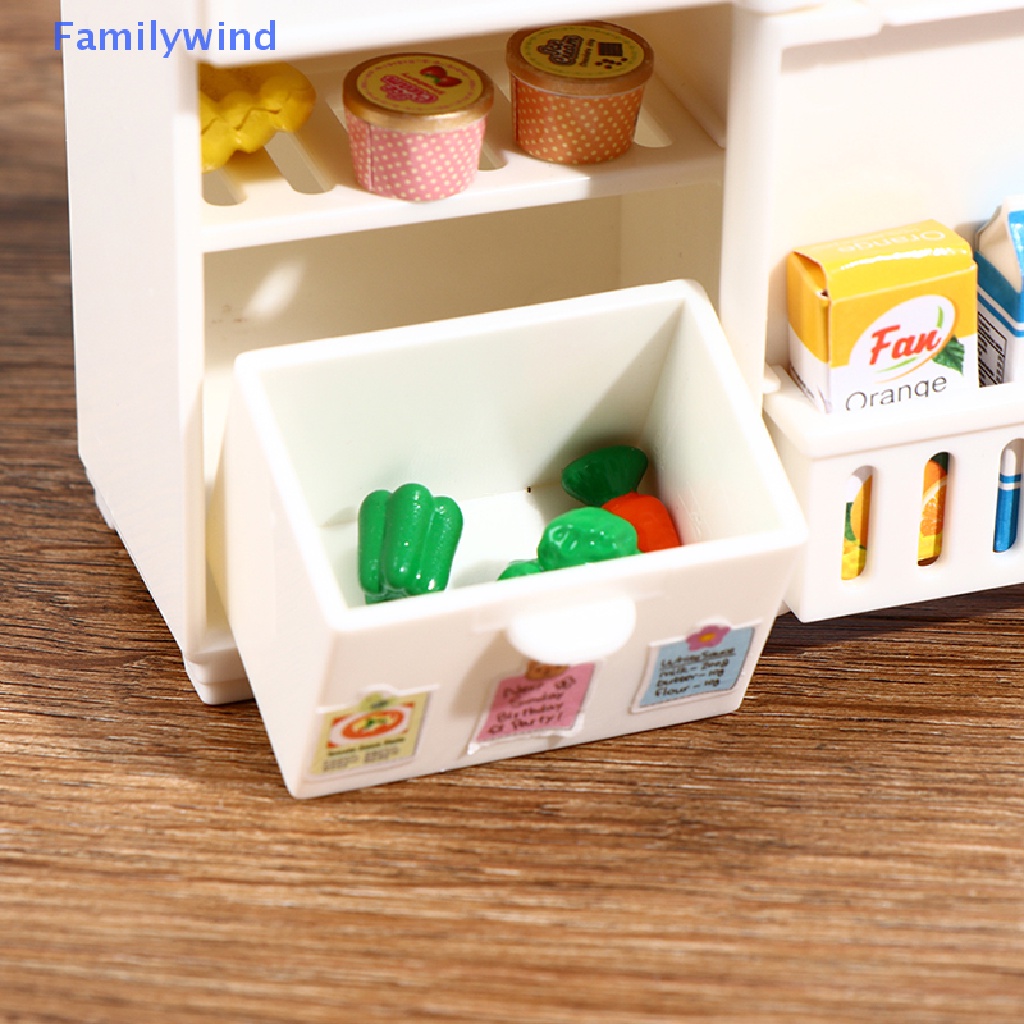 Set 16 Mô Hình Tủ Lạnh Trang Trí Nhà Búp Bê Tỉ Lệ 1: 12