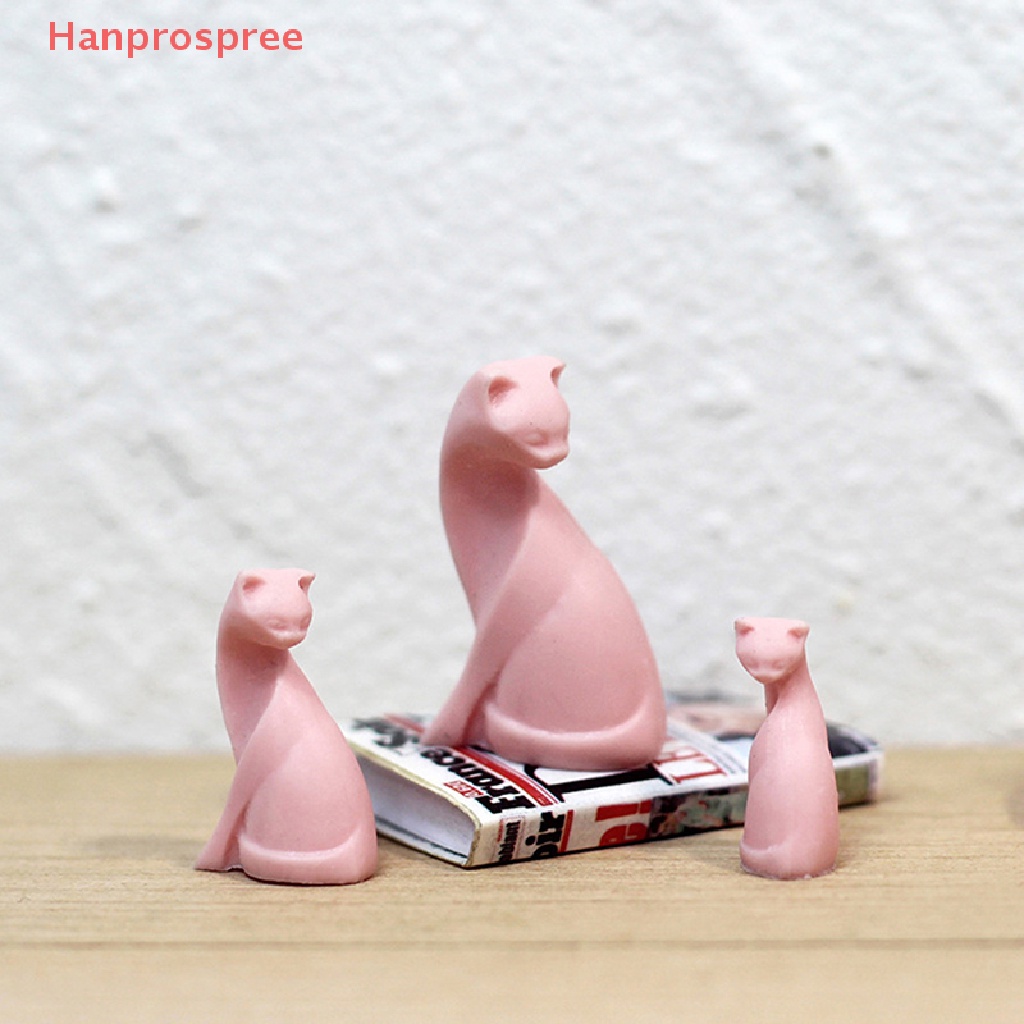 Set 3 Mô Hình Mèo Bằng Nhựa Resin Trang Trí Nhà Búp Bê