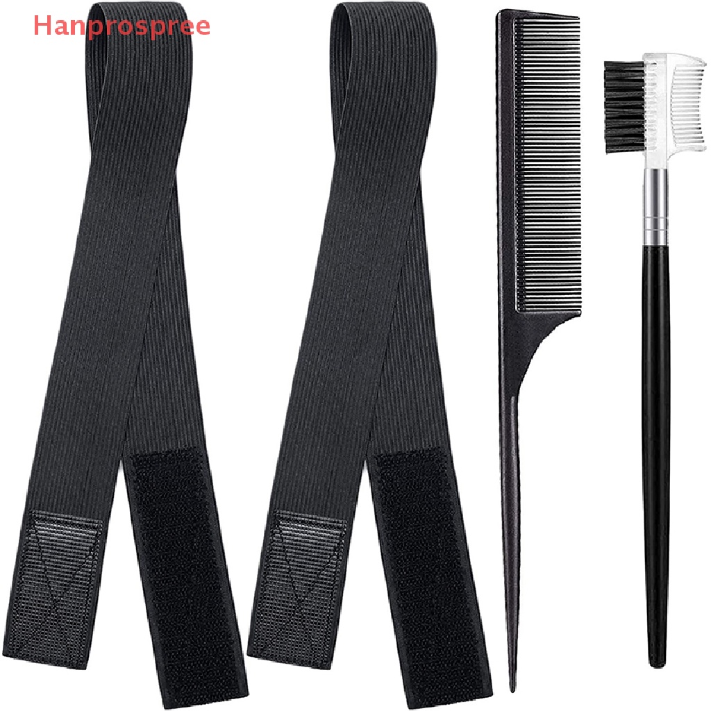 1 Bộ / 1 Dây Đeo Tóc Giả Co Giãn Màu Đen Có Thể Điều Chỉnh