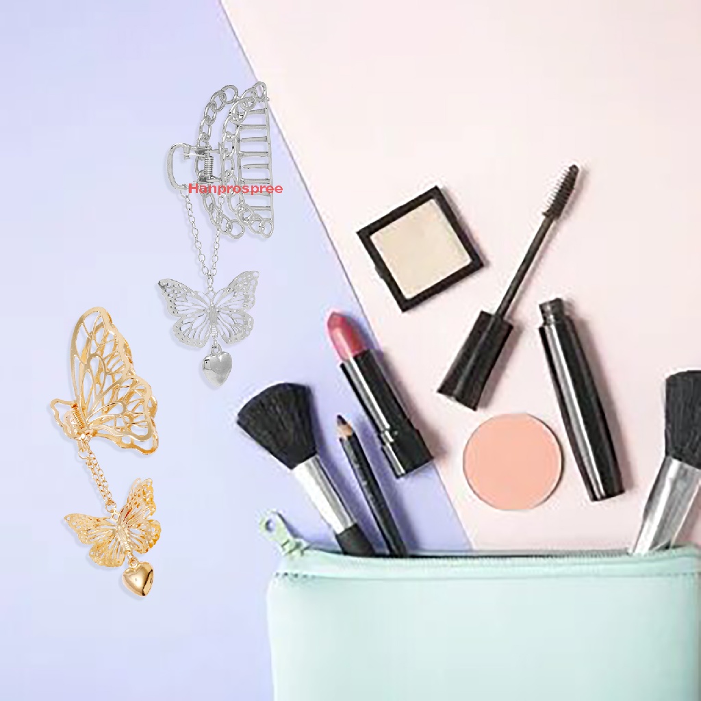 Set 3 Kẹp Tóc Bướm Kim Loại