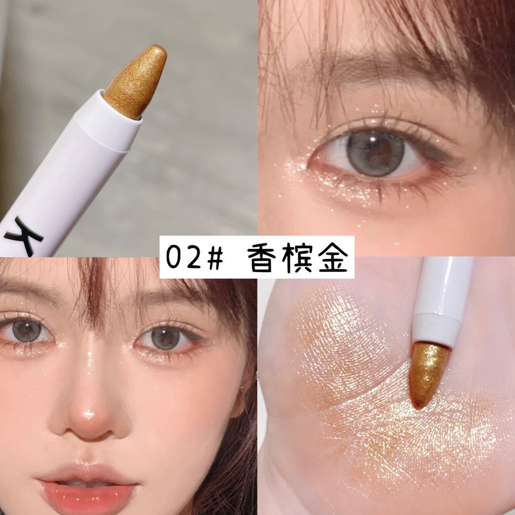 Phấn Mắt Capel Nhũ mắt Bút Nhung Mịn Dạng Bút Gồm 7 Màu Tùy Chọn Phấn Mắt Dạng Bút Bắt Sáng Ánh Ngọc Trai Lâu Trôi Không Thấm Nước