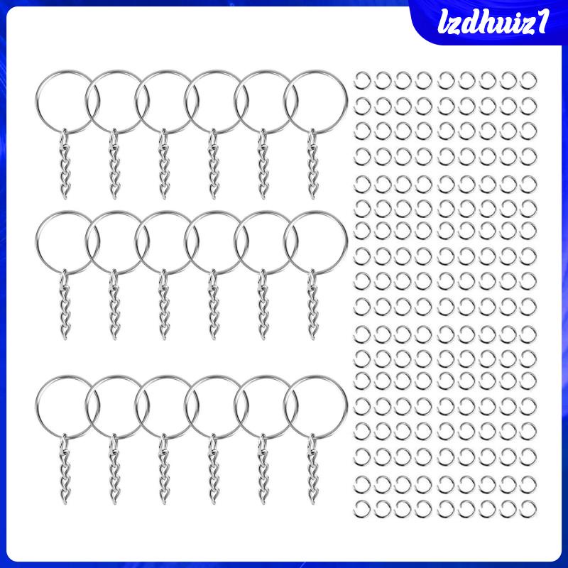 [Lzdhuiz] Set 200 Móc Chìa Khóa Dạng Vòng Nhảy DIY