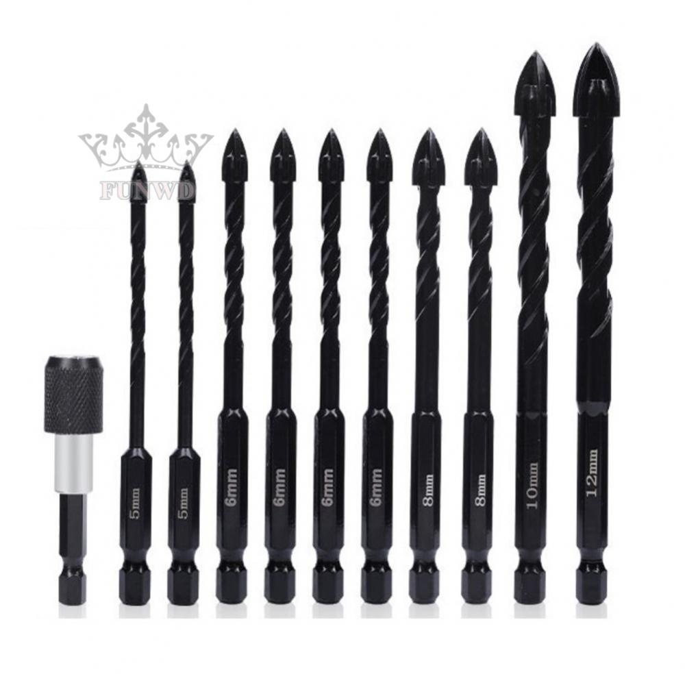 【FUNWD】Tile Drill Bits For Ceramic Granite Tiles Stone Wood Plastic Concrete Wall