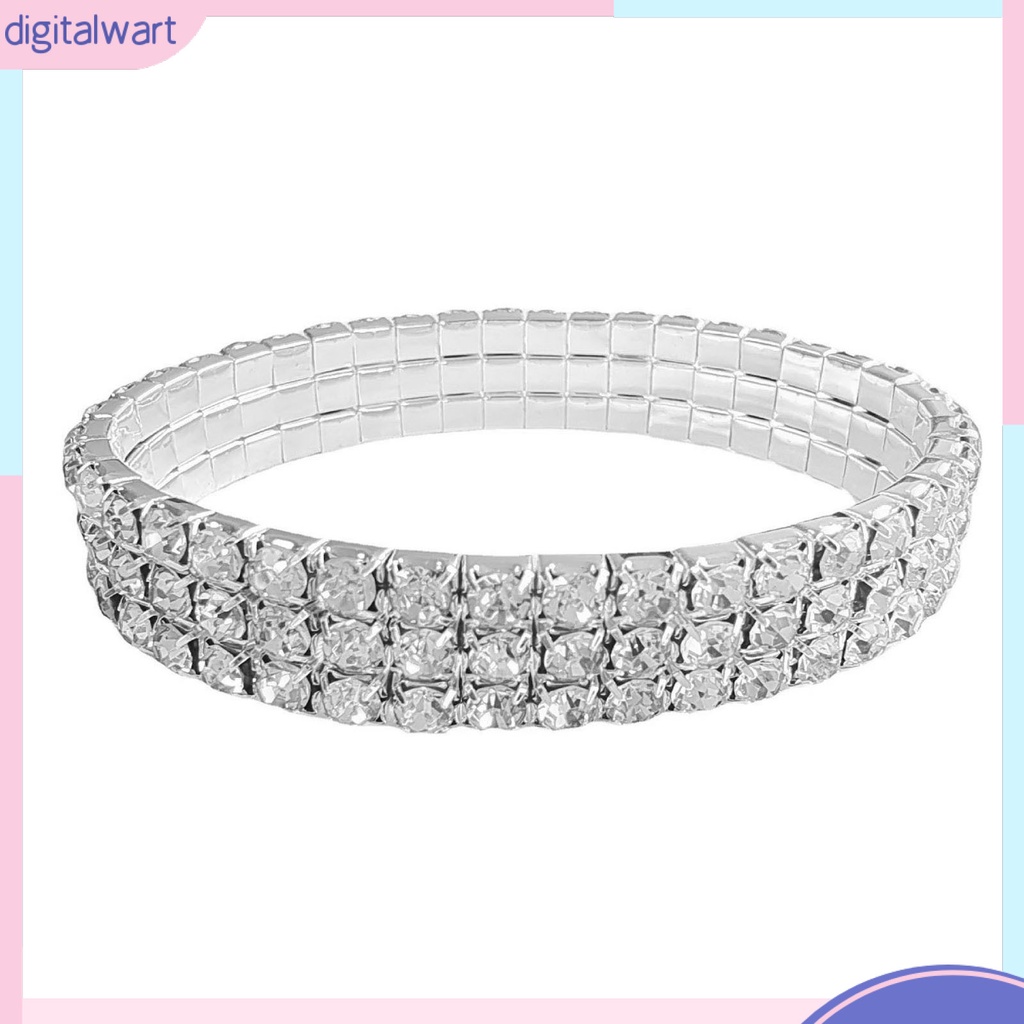 Bộ Trang Sức Vòng cổ / Vòng Tay / Bông Tai / Vòng Tay Nhiều Lớp Đính Đá Lấp Lánh Thời Trang Sang Trọng Cho Nữ