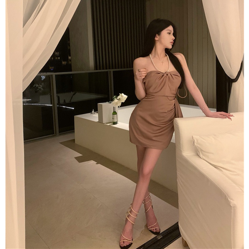 Đầm Hai Dây Dáng Ôm Đính Đá Thời Trang Quyến Rũ Cho Nữ