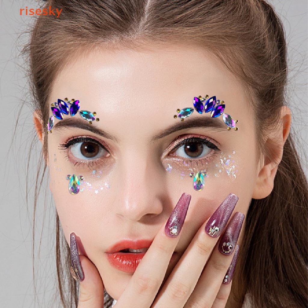 Miếng Dán Trang Trí Mặt / Cơ Thể Hình Xăm Đính Đá Nghệ Thuật