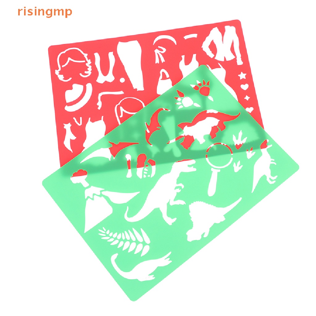 Set 20 Khuôn Vẽ DIY Bằng Nhựa Dành Cho Trẻ Em