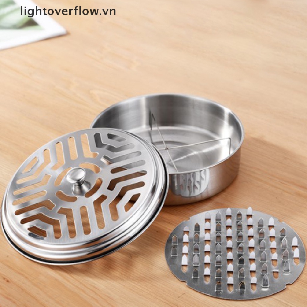 Khay Inox Tròn Đựng Nhang Muỗi / Côn Trùng Tiện Dụng