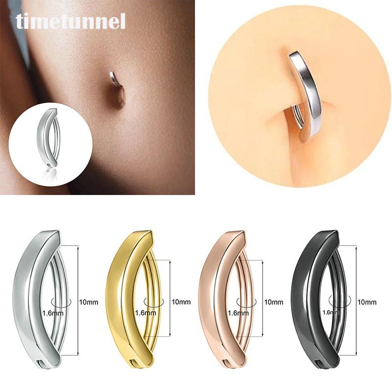 Khuyên Rốn Bằng Thép Không Gỉ Đính Đá Cá Tính Thời Trang Cho Nam Nữ