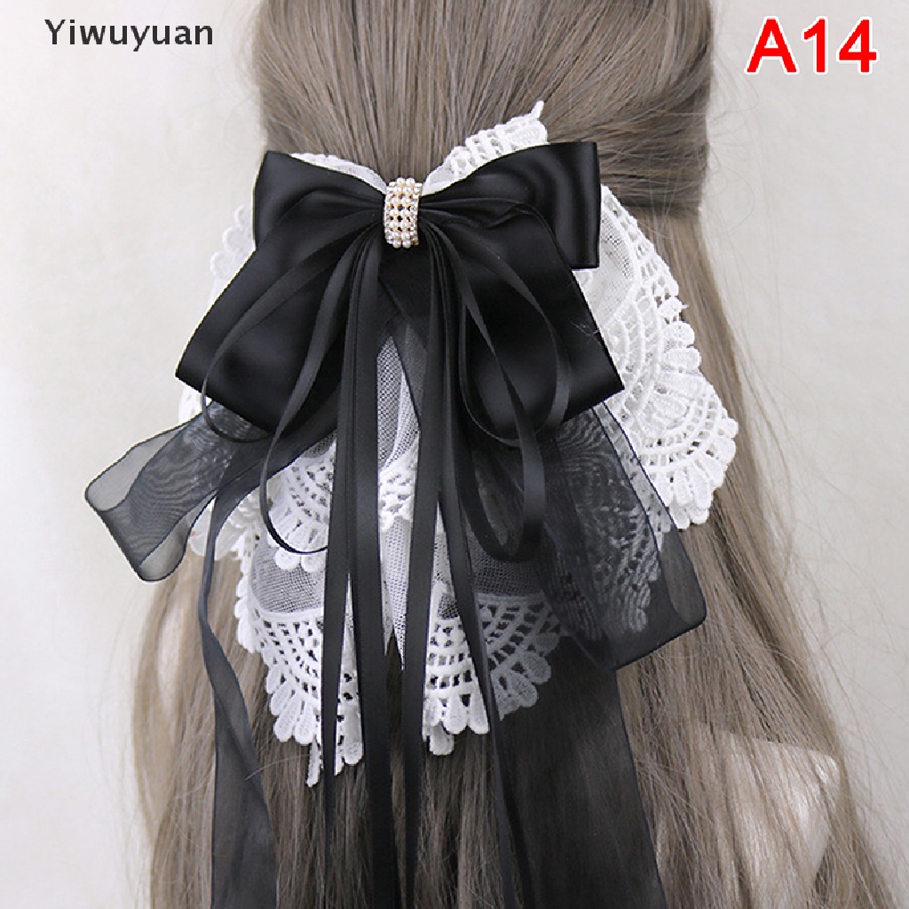 1 Kẹp Tóc Nơ Ren Hóa Trang Công Chúa Lolita Yiwuyuan &gt;