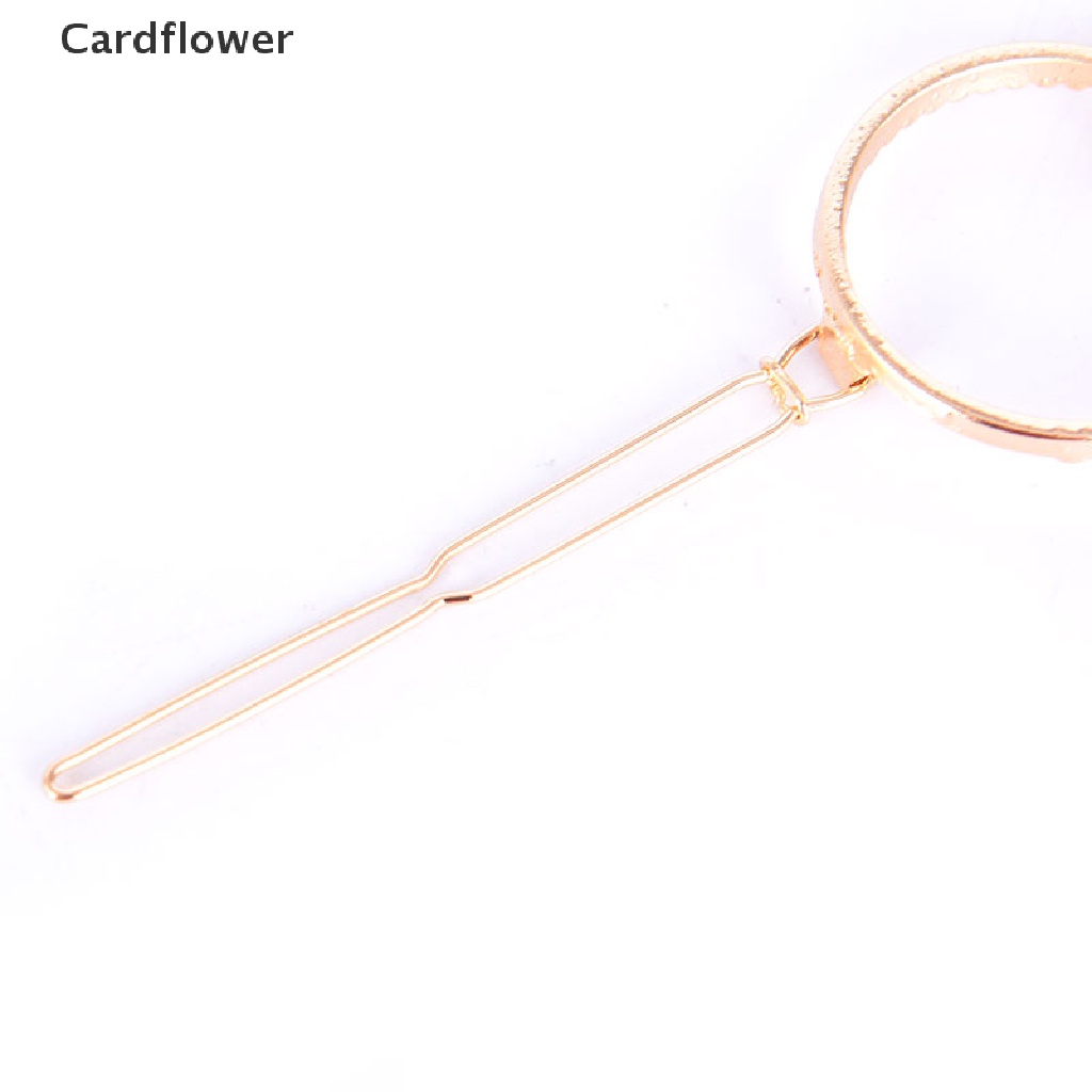 &lt; Cardflower &gt; Kẹp Tóc Kim Loại Tạo Kiểu Tóc Hình Học Rỗng Sang Trọng Cho Nữ Đang Giảm Giá