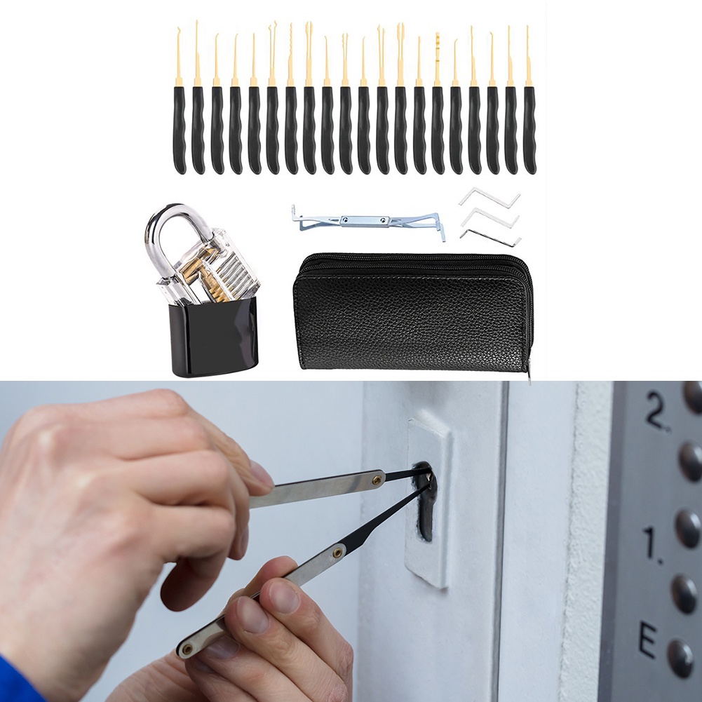 Bộ 26 Dụng Cụ Mở Khóa Trong Suốt Cho Người Mới Bắt Đầu