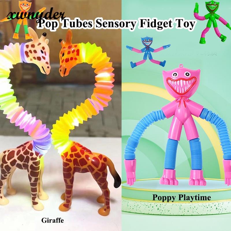 Đồ Chơi Giáo Dục Xốp Squishy Giảm Stress Hình Động Vật / Hươu Cao Cổ Có Đèn LED DIY Cho Bé Powergo 2023