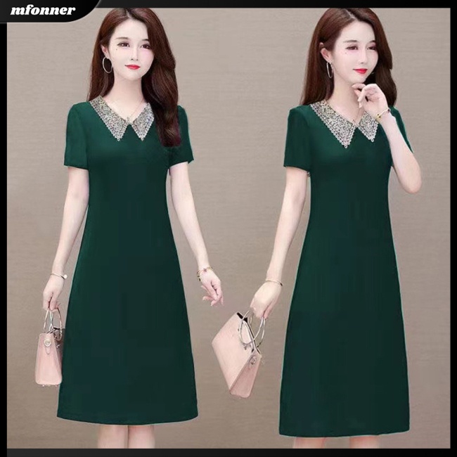 Đầm Tay Ngắn Eo Cao Phong Cách Hepburn Cổ Điển Thời Trang Mùa Hè Cho Nữ