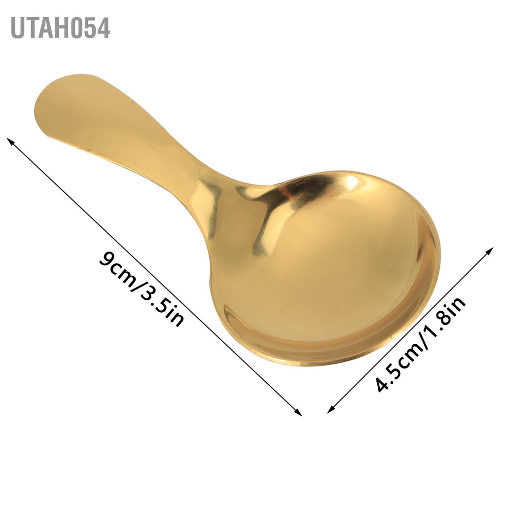 Utah054 5 Cái 304 Thép Không Gỉ Kem Muỗng Trà Tráng Miệng Đồ Dùng Nhà Bếp