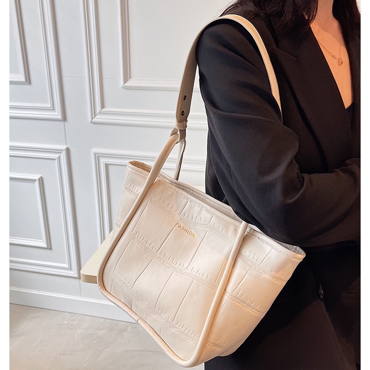 Túi Tote Đeo Vai Cỡ Lớn Họa Tiết Da Cá Sấu Cao Cấp Mẫu Mới 2022 Phong Cách Phương Tây Thời Trang Xuân Thu Cho Nữ