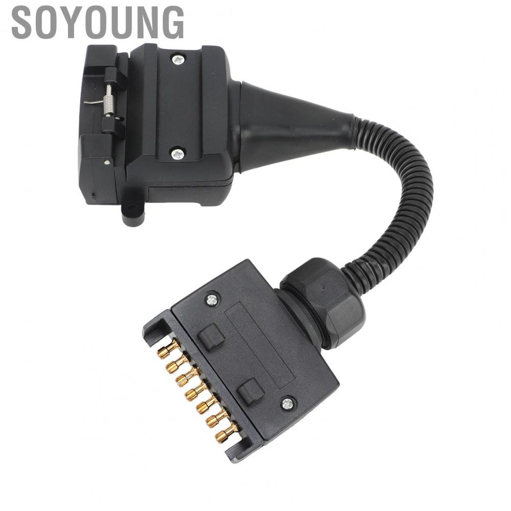 Soyoung Fale To Female Trailer Adapter  Practical Plug Socket ABS for Vehicle