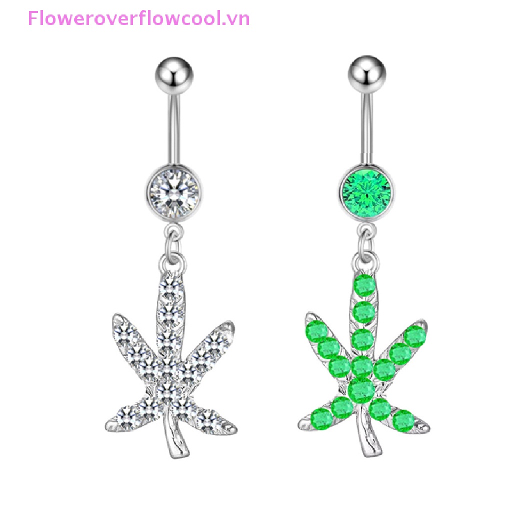 1 Khuyên Rốn Hình Trái Tim / Bướm Đính Đá Pha Lê