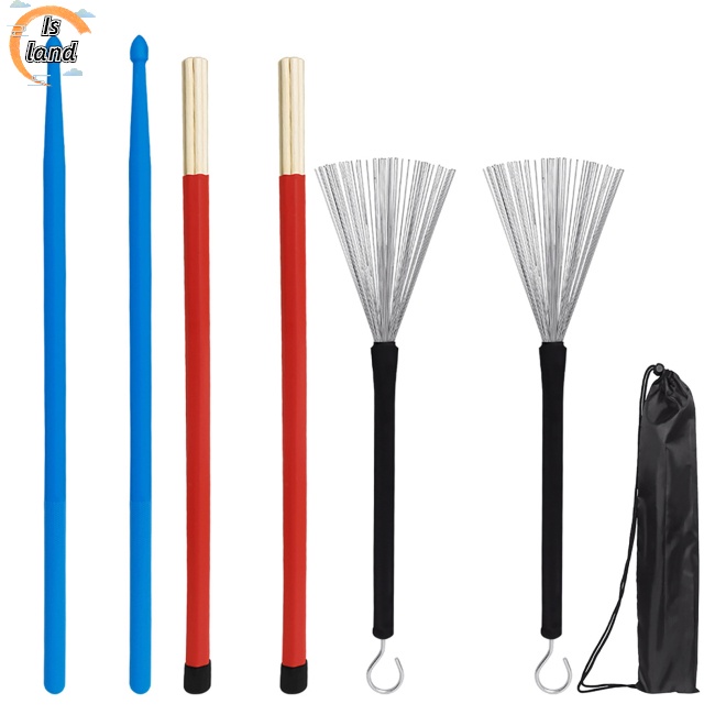 Bộ Dùi Trống Kèm Cọ Có Thể Thu Gọn Tiện Dụng