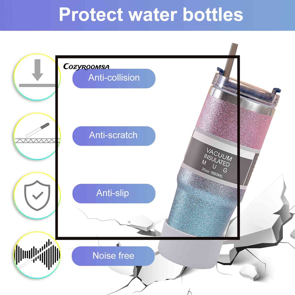 Bộ 2 Vỏ Silicon Bảo Vệ Bình Nước Chống Bỏng Cho Xe Hơi 40oz