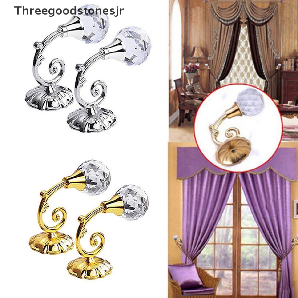 2 Móc Treo Rèm Cửa Kính Bằng Kim Loại JR