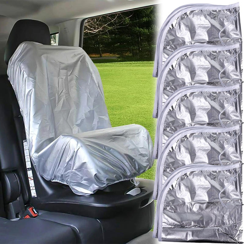 1 Vỏ Bọc Ghế Ngồi Xe Hơi Bằng Nhôm Cách Nhiệt Chống Tia UV Màu Bạc Chất Lượng Cao Có Thể Tháo Rời Tiện Dụng