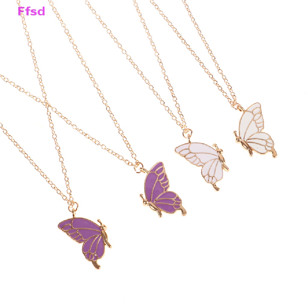 {Ffsd} 1 Cặp Dây Chuyền Choker Mặt Hình Bướm Làm Quà Tặng Đặc Biệt Cho Mẹ Và Con Gái Bạn Bè