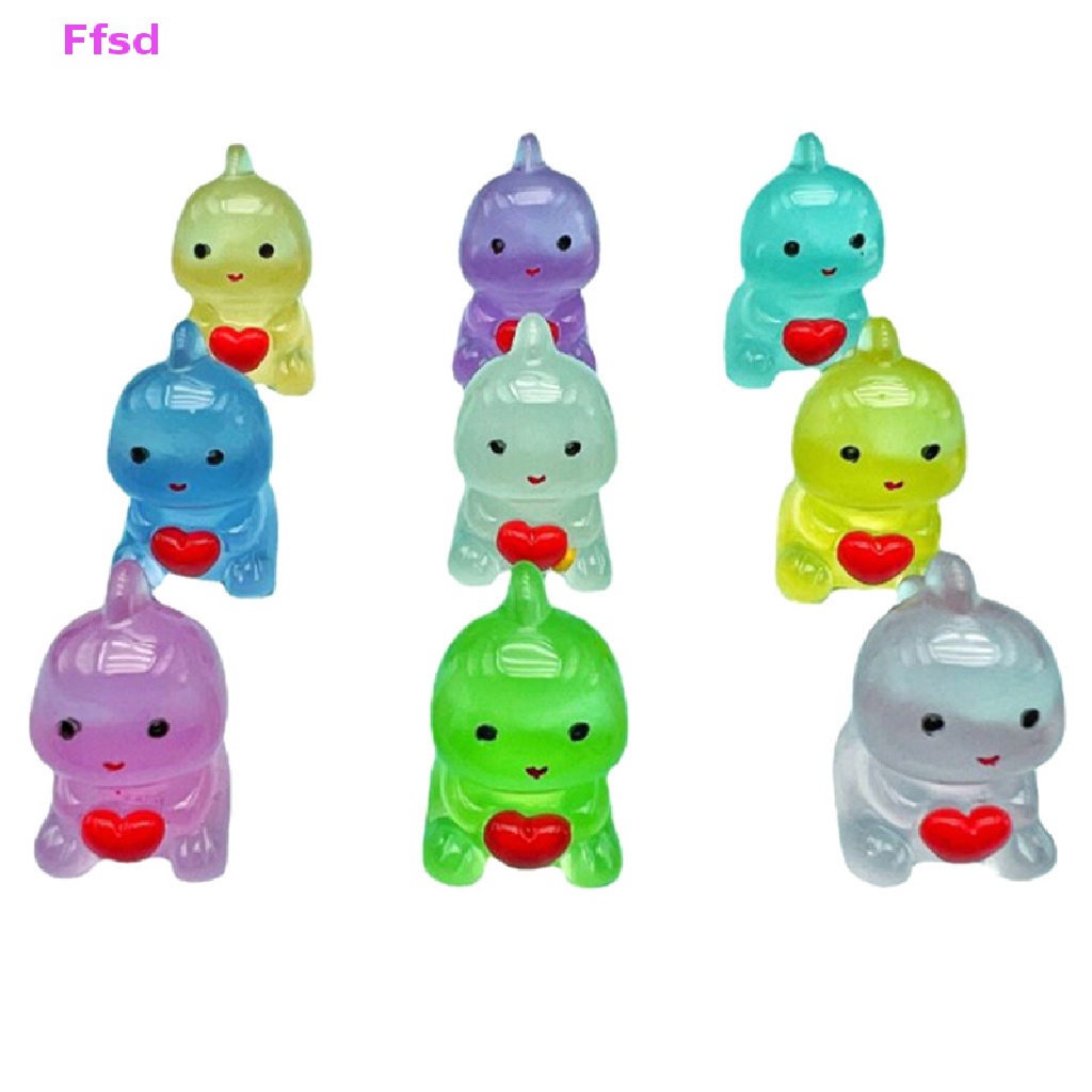 {Ffsd} Set 5 Tượng Nhỏ Phát Sáng Trong Bóng Tối Trang Trí Phong Cảnh Bằng Nhựa Resin Craf * Bán Chạy