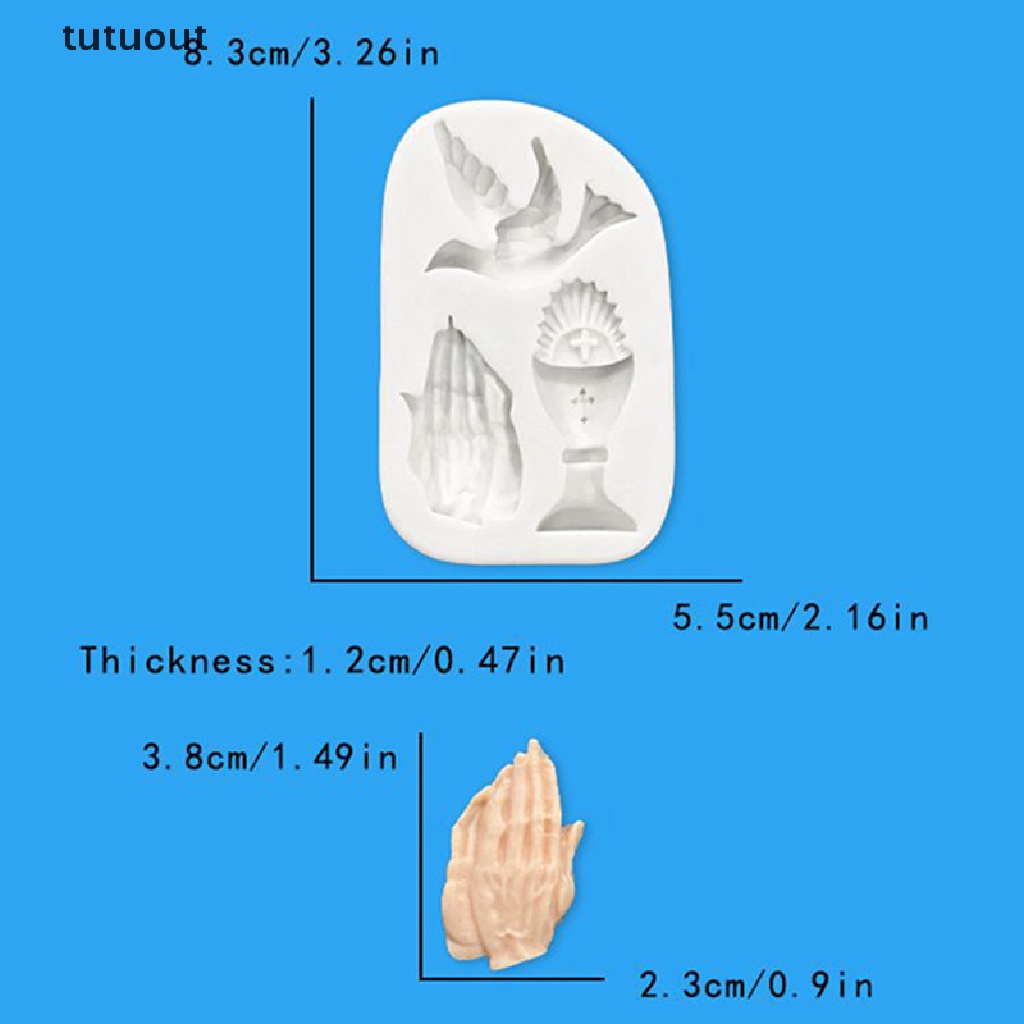 1 Khuôn Silicon Làm Bánh Hình Bàn Tay Chim Bồ Câu DIY
