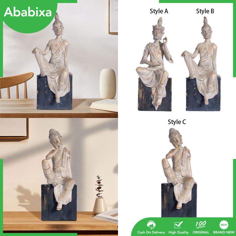 Đồ trang trí Tượng Phật Ngồi Thiền Bằng Nhựa Resin Chạm Khắc Thủ Công Trang Trí Nhà Cửa / Văn Phòng