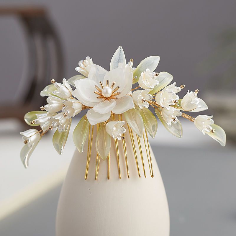 [Phụ Kiện Đẹp] Lược Chèn Cài Tóc Phong Cách Cổ Điển Thung Lược Cài Tóc Sau Phụ Kiện Trà Phụ Kiện Trang Phục Hanfu Truyền Thống