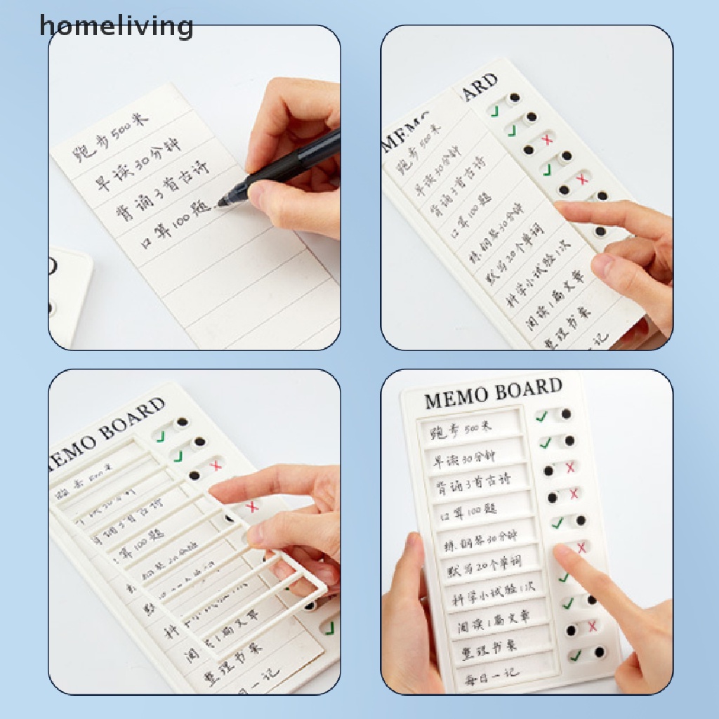 Homeliving Bảng Ghi Chú Lập Kế Hoạch Hàng Ngày Bằng Nhựa Có Thể Tái Sử Dụng Cho Bé Tự Phục Hồi