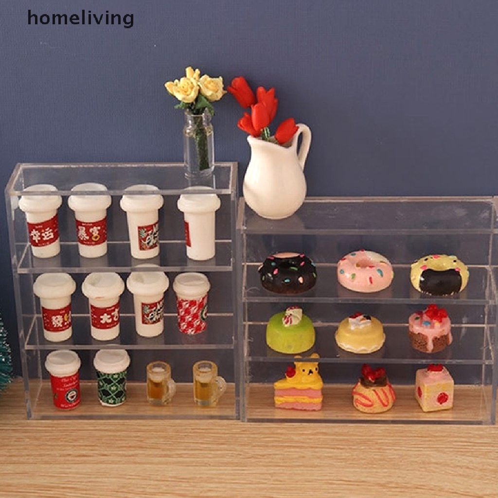 1 Tủ Đựng Đồ Mini 1: 12 Nhiều Tầng Trang Trí Nhà Búp Bê