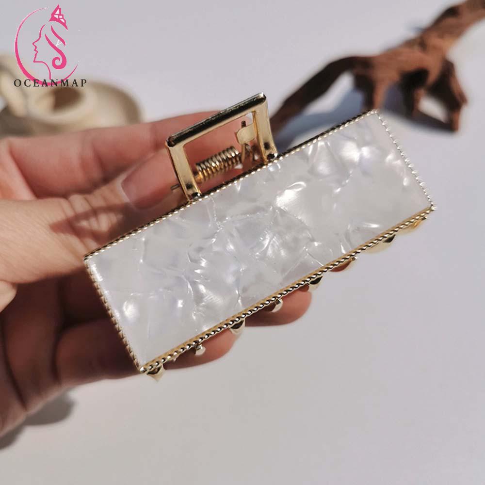 Kẹp Tóc Nhựa Họa Tiết Vân Gỗ Cổ Điển Cho Nữ