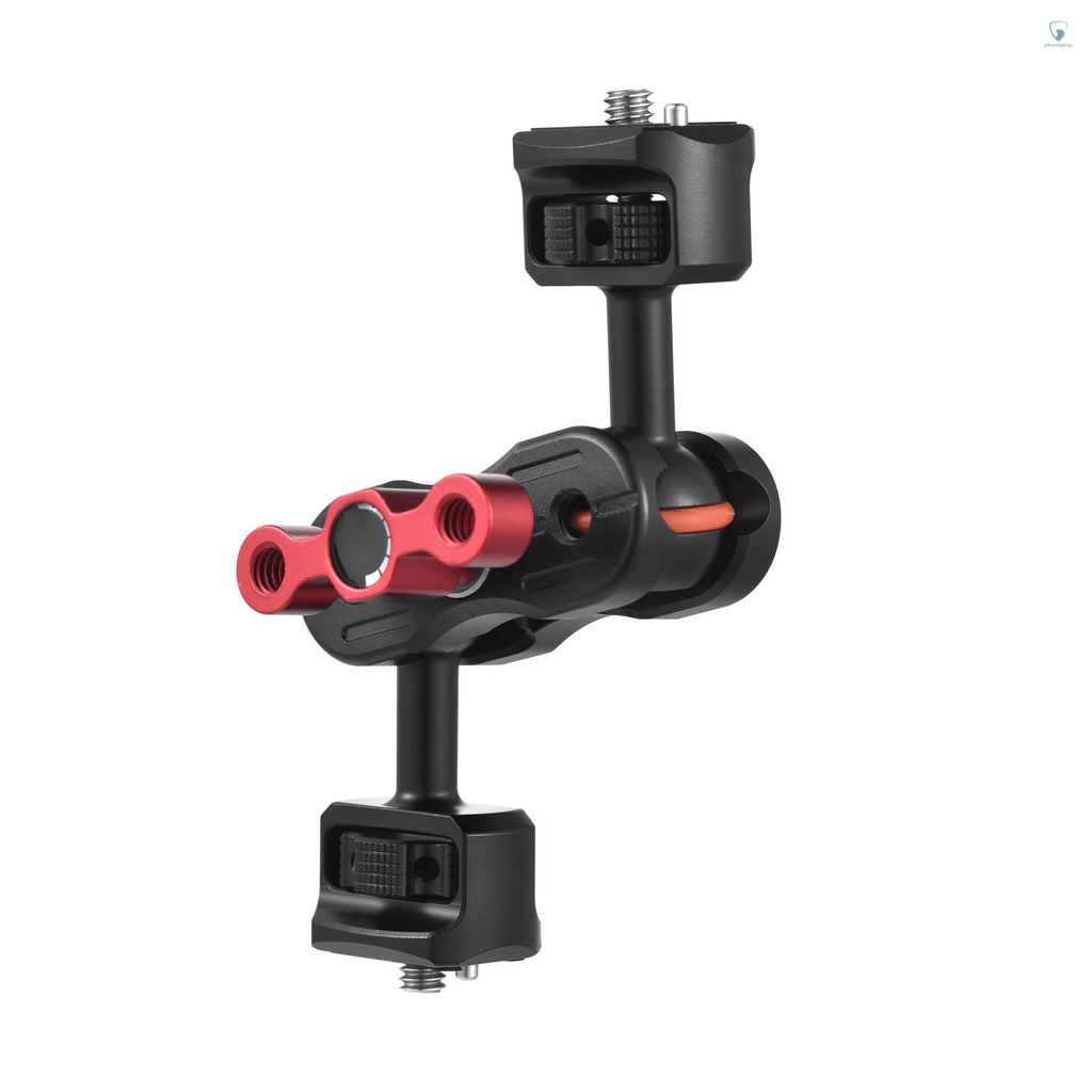 Cánh Tay Chuyển Đổi Linh Hoạt Bằng Hợp Kim Nhôm Với Hai Đầu Bi 1 / 4 Inch Xoay 360 Độ Linh Hoạt° Khung Đèn LED Xoay Được Cho Máy Ảnh