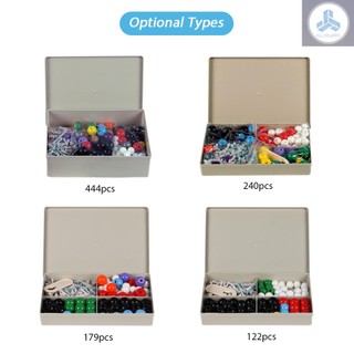 444PCS Molecular Model Kit Set (196 Atoms Model+244 Link Keys+ 3 Orbitals +1 T ool) Portable for Student/ Teaching/ Lab