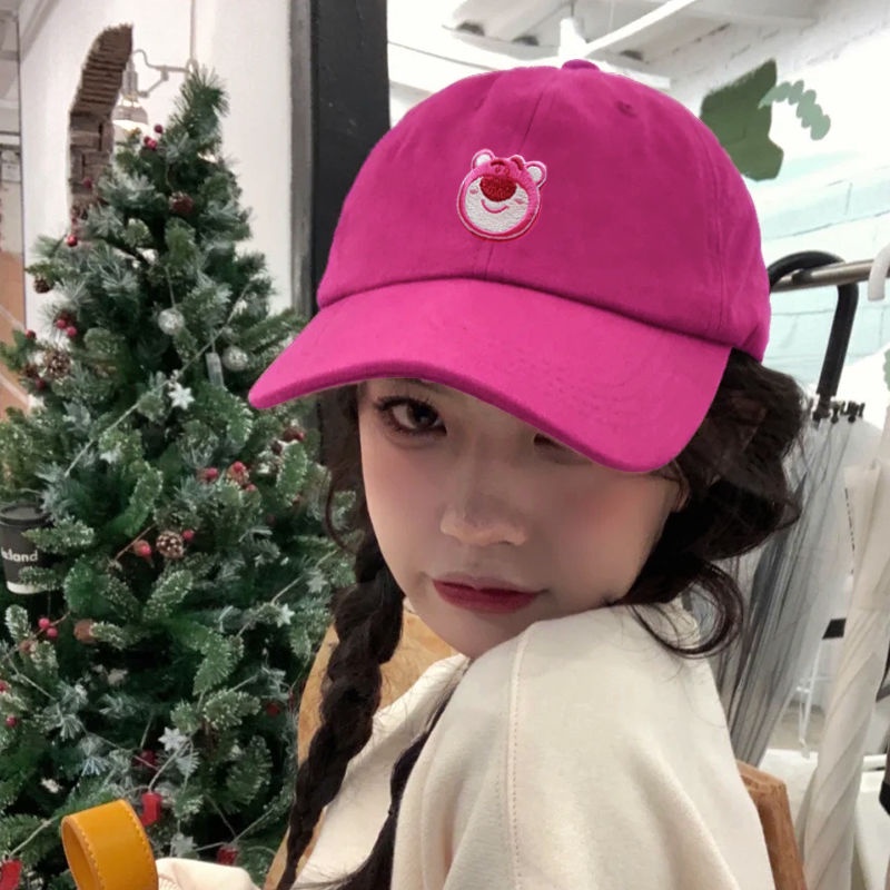 SUNNYCOLOR  mũ mũ lưỡi trai nữ Nguyên tố gấu dâu tây Có vẻ như khuôn mặt nhỏ  Độc đáo Thời trang Thanh lịch Chất lượng cao A21O01K 36Z230909