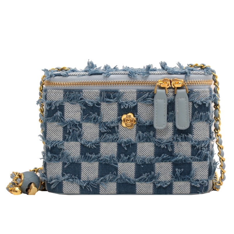 Túi Đựng Mỹ Phẩm Bằng Vải denim Kiểu Mới 2023 Thời Trang Mùa Hè