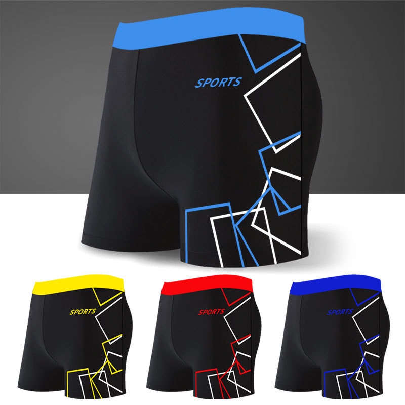 Quần Bơi Boxer Màu Sắc Đơn Giản Nhanh Khô Chống Thấm Nước Thời Trang Mùa Hè Cho Nam