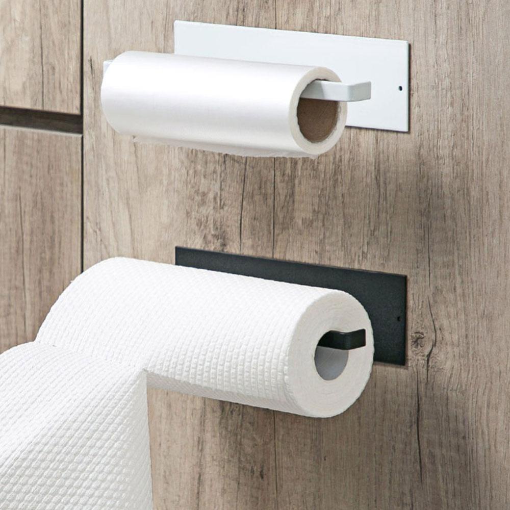 Giá Đỡ Khăn Giấy Cuộn 1 Móc Dán Tường Bằng Kim Loại Tiện Dụng Cho Phòng Tắm