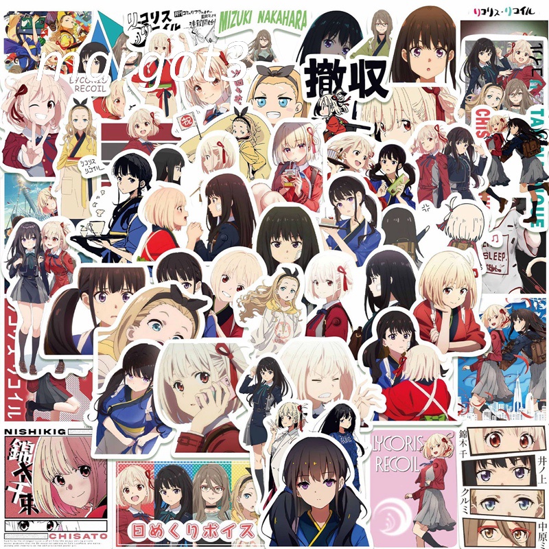 Bộ 50 Miếng Dán Anime Chống Thấm Nước Thời Trang DIY