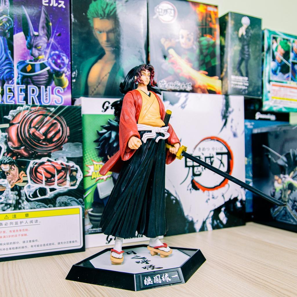 Mô hình kiếm sĩ Yoriichi cao 30CM có LED, figure thanh gươm diệt quỷ nhân vật Kokushibou, anime kimetsu no yaiba đẹp