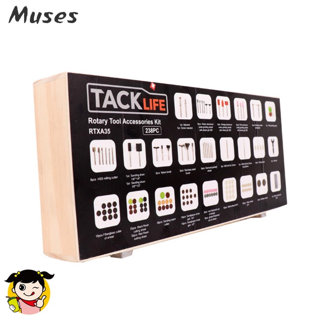 Bộ 238 Món Phụ Kiện Máy Mài Đánh Bóng Chuyên Dụng