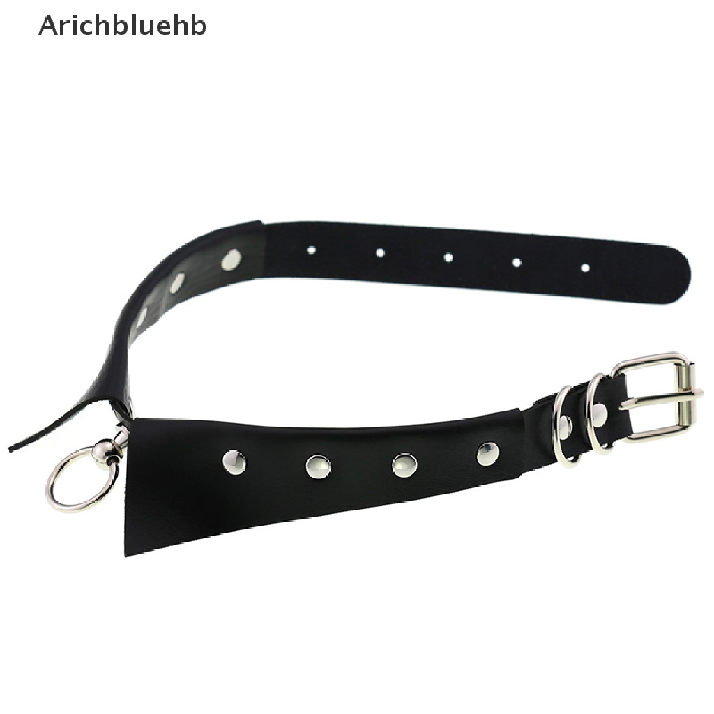 < Arichbluehb > Vòng Cổ Choker Da Đính Đinh Tán Phong Cách Gothic Punk Cho Nam Và Nữ